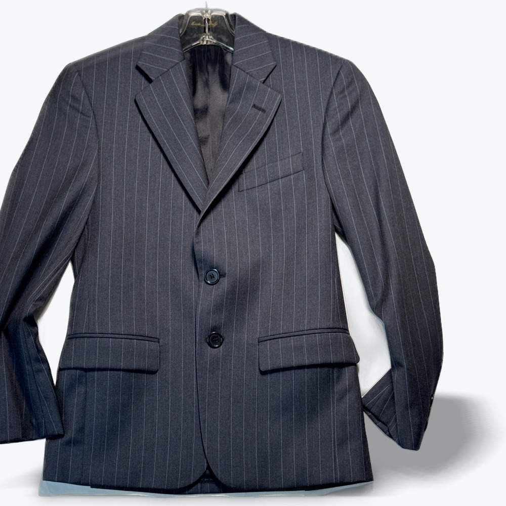 Antixx Paolo Blazer Kids Pinstripe Wool Lanificio Comero Italy Medium 10-11Y